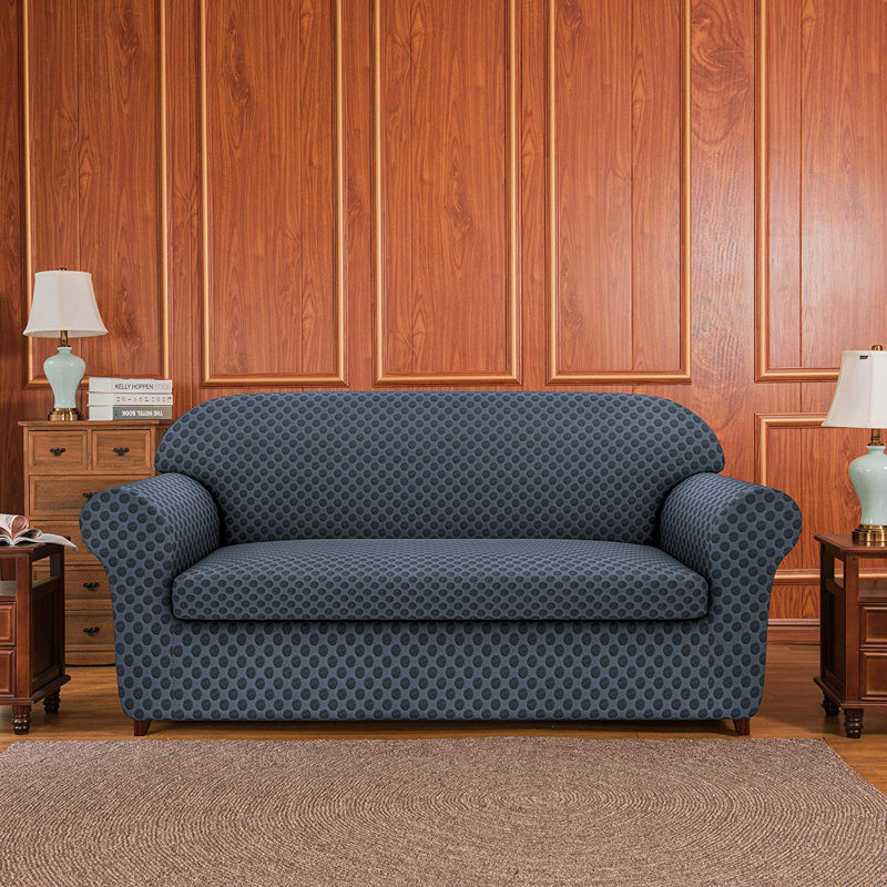 subrtex 2 Piece Box Cushion Loveseat Slipcover Set Wayfair